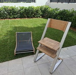 Childhome Evolu high chair like new, teak wood and metal