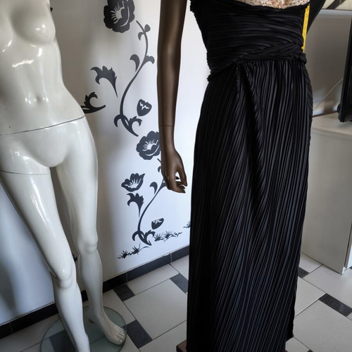 Luxury maxi dress new by Niki Nikolaidou, black, medium