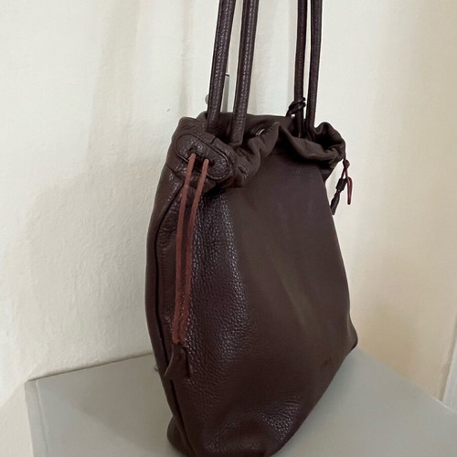 Furla shoulder bag leather brown and silver like new