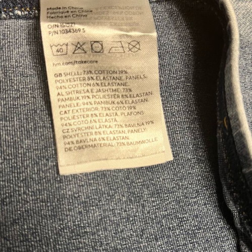H&M Maternity Denim Leggings like new, size XL