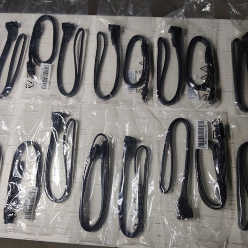 Sata3 cables pack of 20 new with locking clips, black