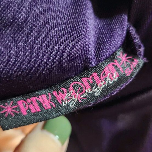Purple Pink Woman blouse used with silver belt size M