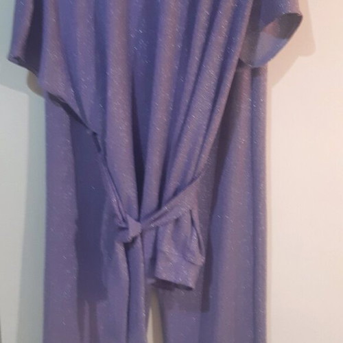 Dejavu bell-bottom pants and blouse set like new, purple