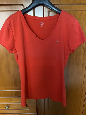 Γυναικεία μπλούζα Tommy Hilfiger, μέγεθος L, κόκκινη