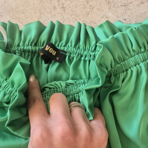BeYou satin blouse used, green, size S