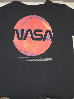 NASA Mars T-shirt black like new, Boohoo, short sleeve, size M