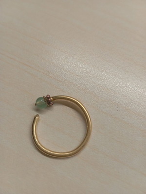 Adjustable ring gold steel new
