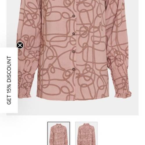 I Say Pink Shirt With Wing Sleeves And Rope Print New