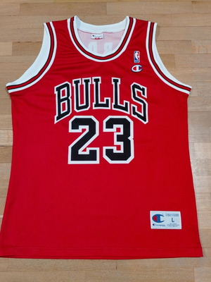 Chicago Bulls #23 Michael Jordan Vintage Champion NBA μπασκετική φανέλα μέγεθος L σαν καινούργια
