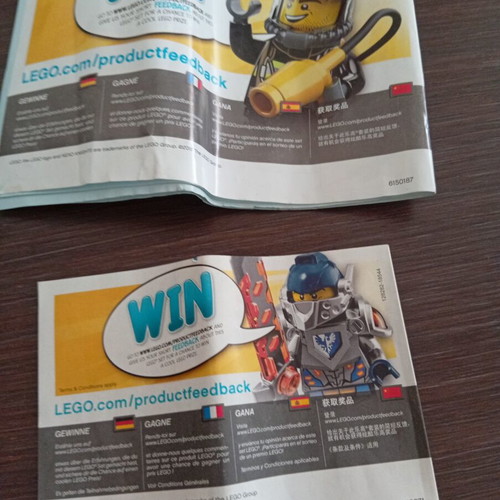 Lego Nexo Knights 70316 70337 instruction booklets used