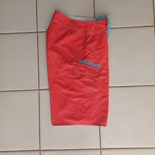 Quiksilver boardshort swim trunks like new, size 30, red and turquoise