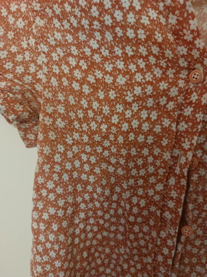 Namaste shirt used, size M, orange and white