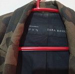 Zara cotton jacket, army style, brown and green