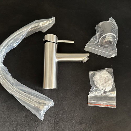 Italian INOX sink faucet new, silver 35mm