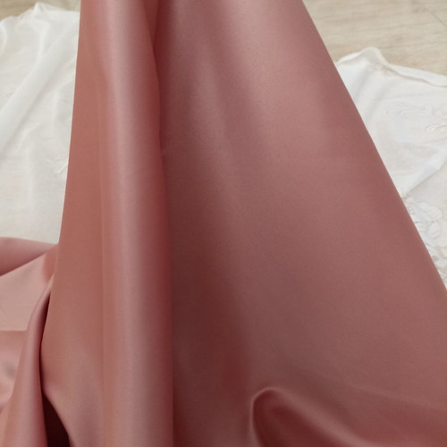Satin fabrics from Italy new, muted salmon color