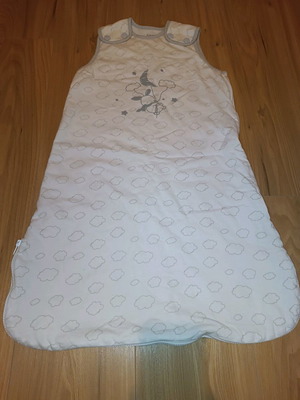 Prenatal winter sleeping bag 2.5 tog used, jersey with clouds