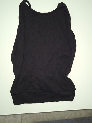 Black halter neck cotton top, sleeveless