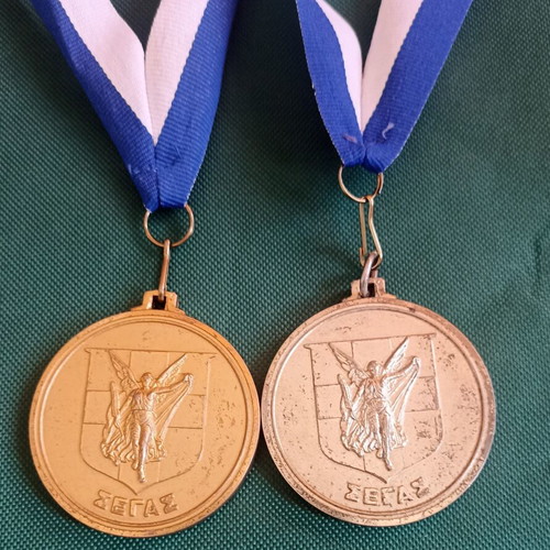 Pair of Large Panhellenic Winner Medals SEGAS vintage 90s, like new