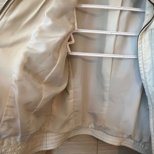 Zara women's leather jacket cream like new, size S