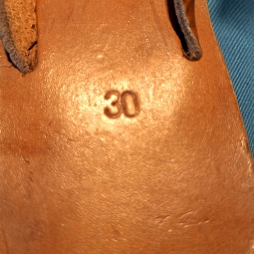 Children's leather sandals size 30 new, handmade style, brown