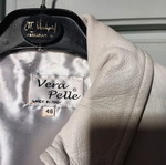 Leather jacket white like new