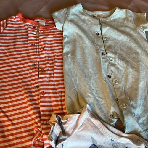 Set of 3 baby summer rompers like new