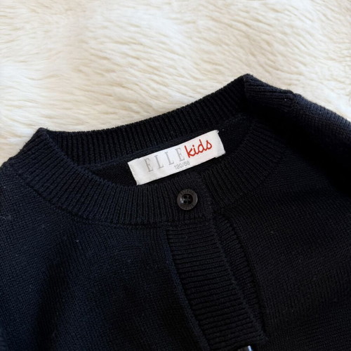Elle Boys Lightweight Sweater Size 120cm Like New Black
