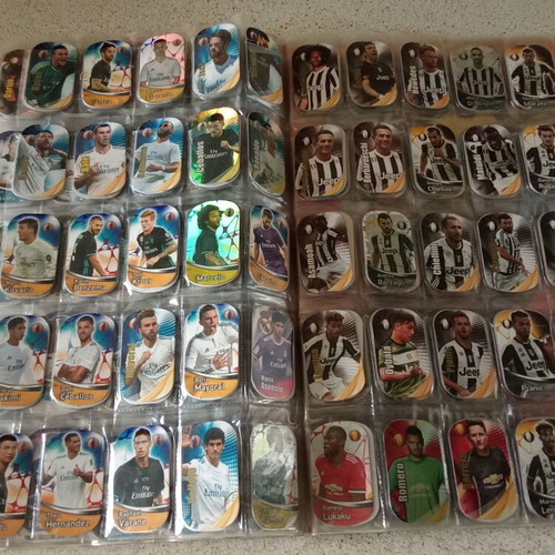 Football metallic tags set of 350 used in album