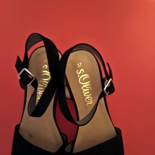 S.Oliver platform No37 new black with embroidery