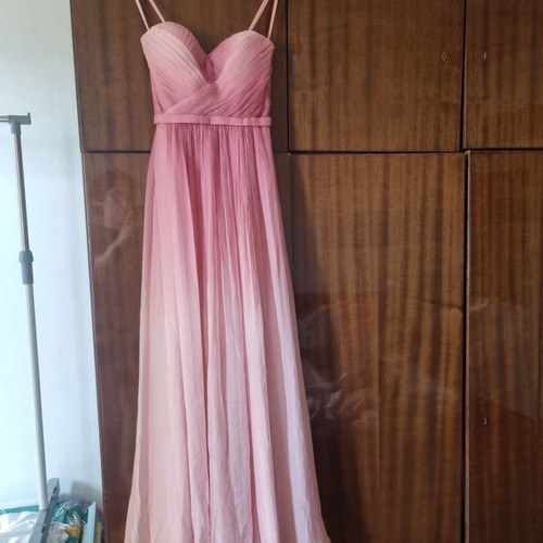 Φόρεμα La Femme μεταχειρισμένο, μουσελίνα με εφέ ombre, μέγεθος 0, ροζ