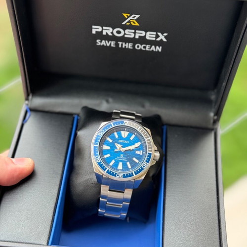Seiko Prospex Diver's Samurai Save The Ocean automatic 44mm blue like new