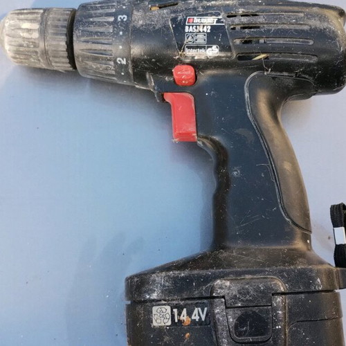 Budget 14.4V and Black and Decker 7.2V cordless drills used