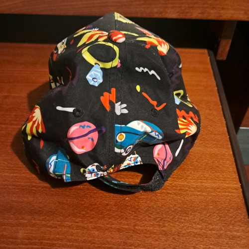 Men's hat used, black multicolor