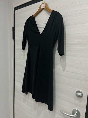 Zara women's mini dress new, black with V neckline