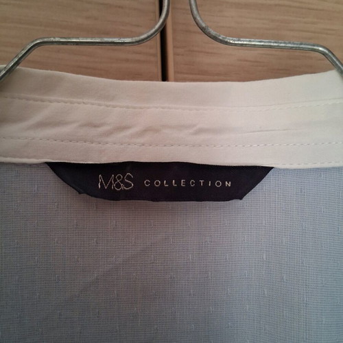 Marks & Spencer shirt like new, light blue with white polka dots