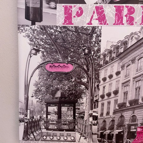 Πίνακας σε καμβά Paris like new, αισθητικό κολάζ