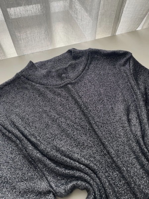 Glamorous party top for women like new, silver