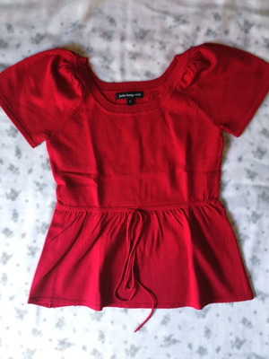 Viscose top red Julia Bergovich like new, size S