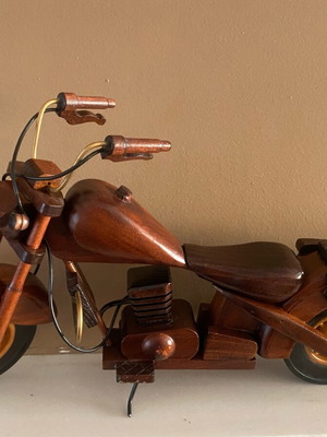 Vintage Biker ξύλινη διακοσμητική chopper σαν καινούργιο