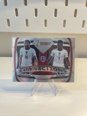 2022 Prizm Soccer World Cup Qatar Jude Bellingham Bukayo Saka SILVER Connections card new