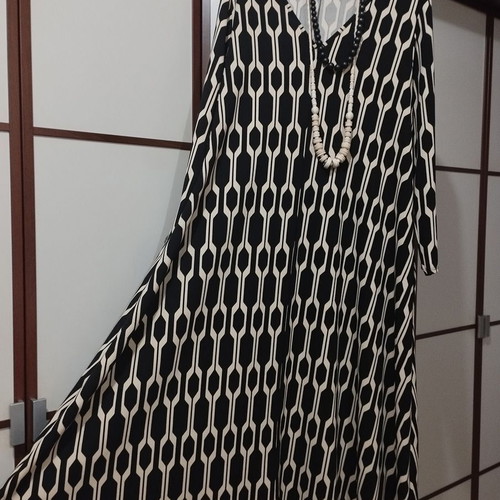 Midi dress XL heavy jersey fabric new with 2 necklaces gift