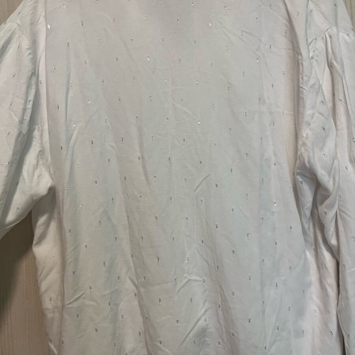 Oysho crop shirt like new with silver details, size M