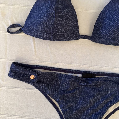 Armani Exchange bikini in dark blue denim style new