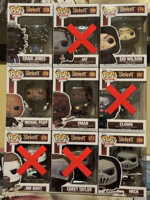 Slipknot Funko Pop φιγούρες βινυλίου, σετ 4