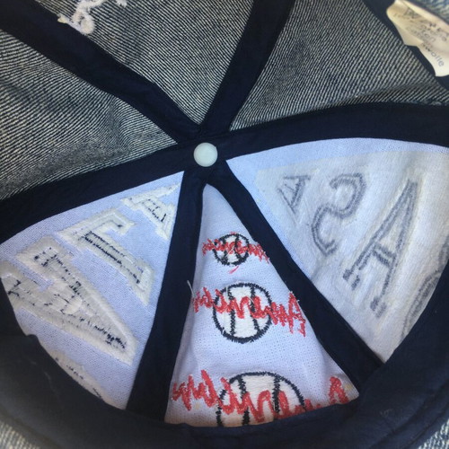 Baseball cotton denim cap used, blue