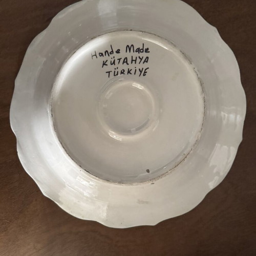 Ottoman Kütahya Decorative Ceramic Plate like new, 32 cm