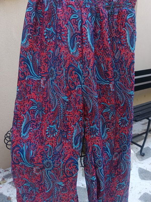 Boho silk pants one size new
