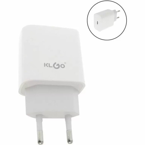Αντάπτορας ταχείας φόρτισης KLGO PD-800 25W λευκός καινούργιο