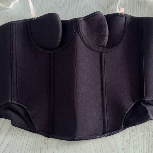 Velvet corset Milavitsa new, black, GB 34B / F 90B / Bel 75B
