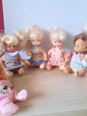 Retro Mini Dolls and Babies Steffi Love Simba & Petra used, set of 7